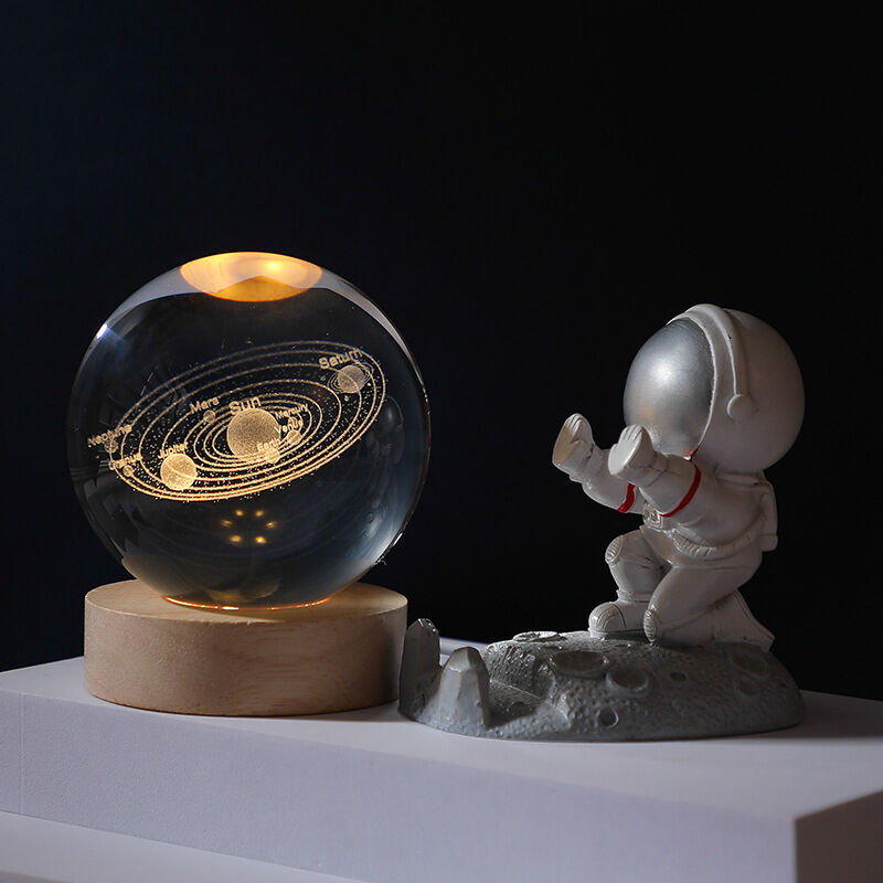 3D Carved Crystal Ball Night Light Best Gift for Friends