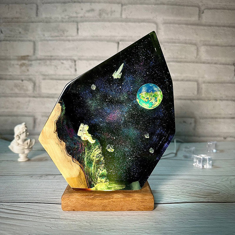 Astronaut And Interstellar Resin Night Light Unique Present for Children