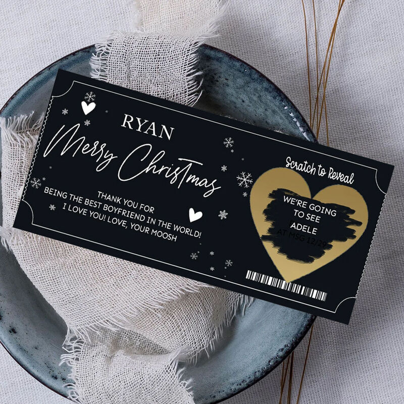 Personalized Scratch Card Custom Message Surprise Reveal Creative Christmas Gift