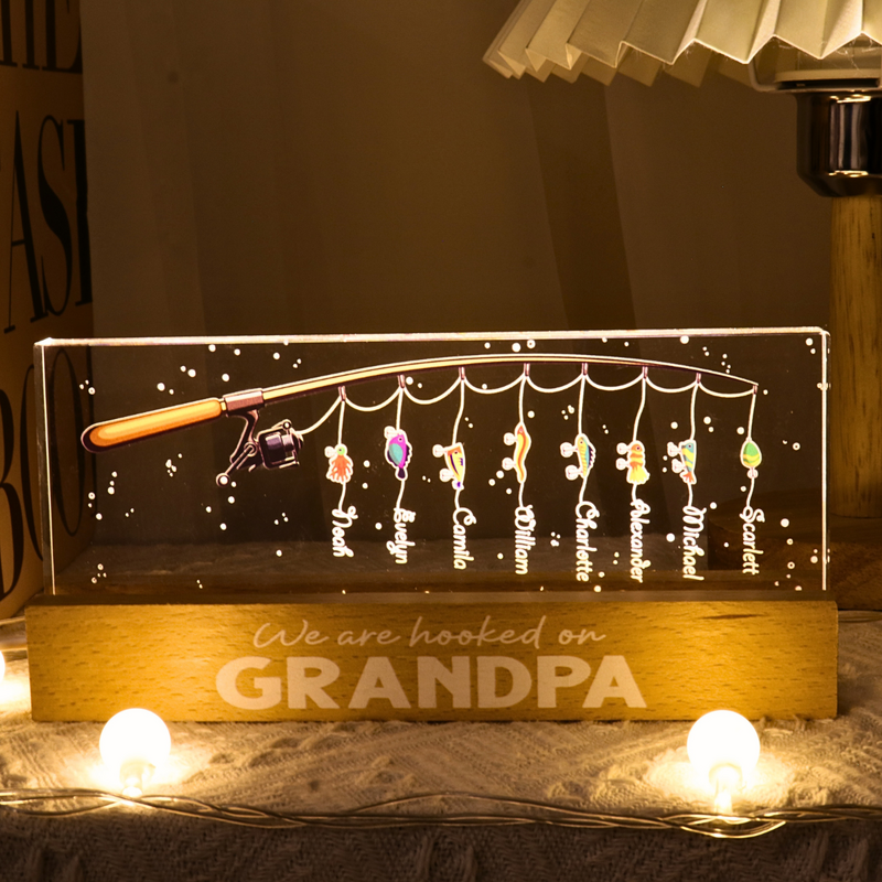 Personalized Led Customized Name Hairtail Fish Funny Gift For Grandfather
