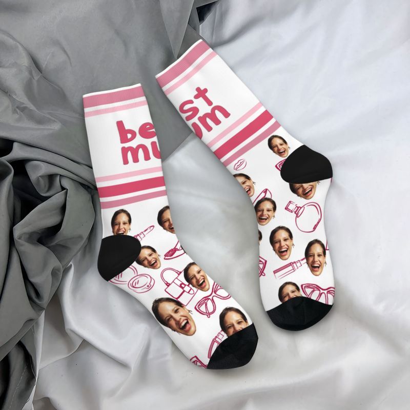 Personalized Face Socks Can Be Added with Name and Photo