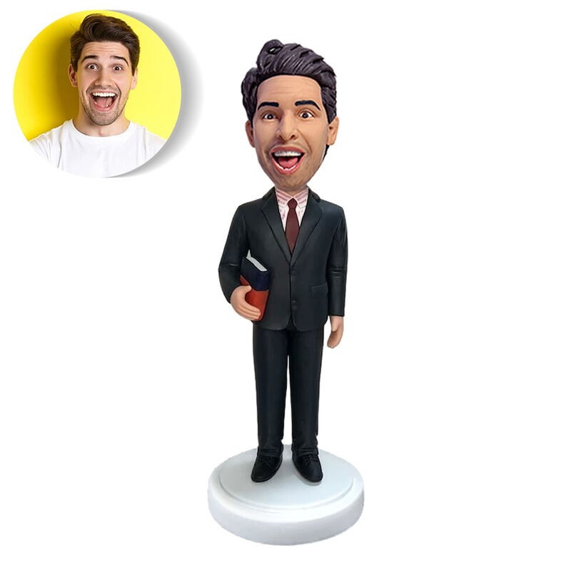 Custom Bobblehead Doll for Man Wearing Suit