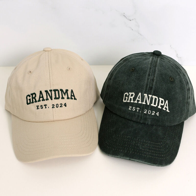 Sombrero personalizado bordado personalizado diseño de apodo opcional regalo único para su querida familia