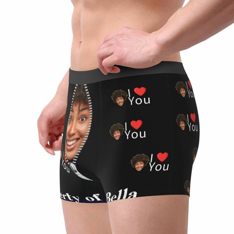 Personalized Picture Men's Underwear Boxer Briefs Sweet Gift for Him