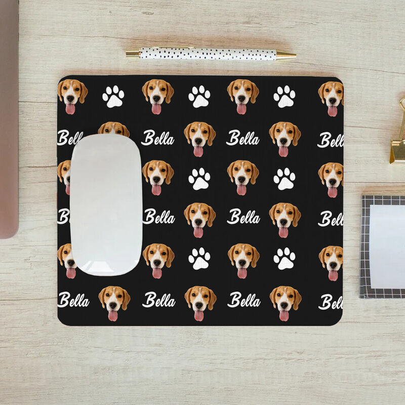 Personalisiertes Bild Mauspad mit individuellem Namen Wertvolles Geschenk für Tierliebhaber