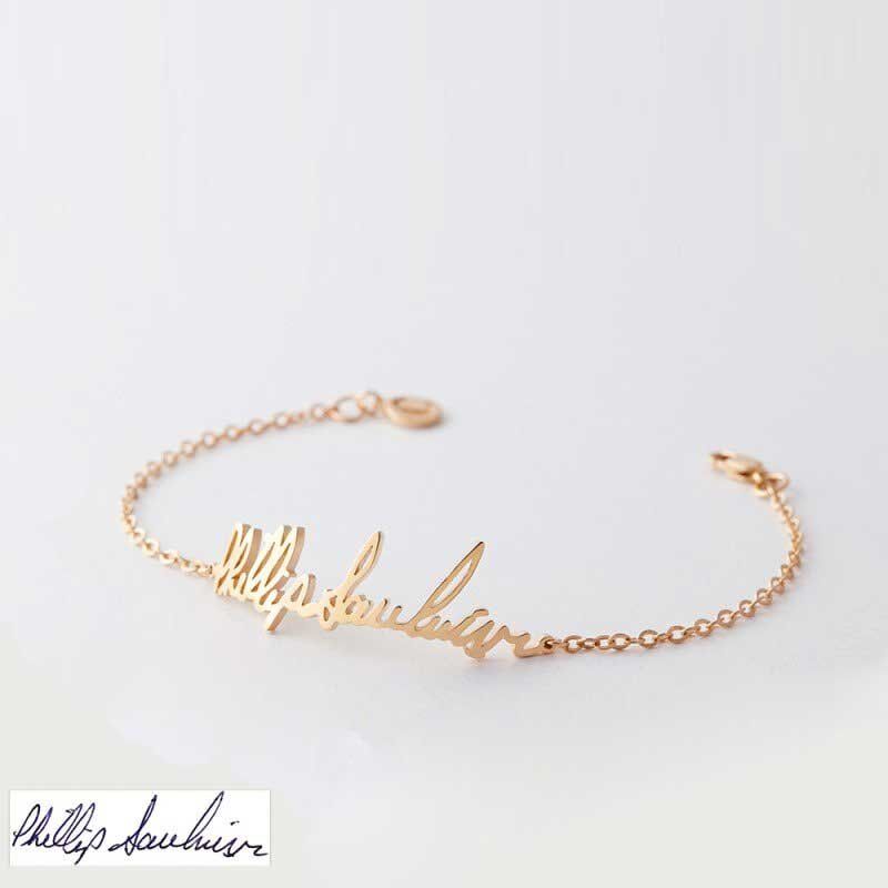 Cut-out Handwriting Name Bracelet A Special Gift For Your Love
