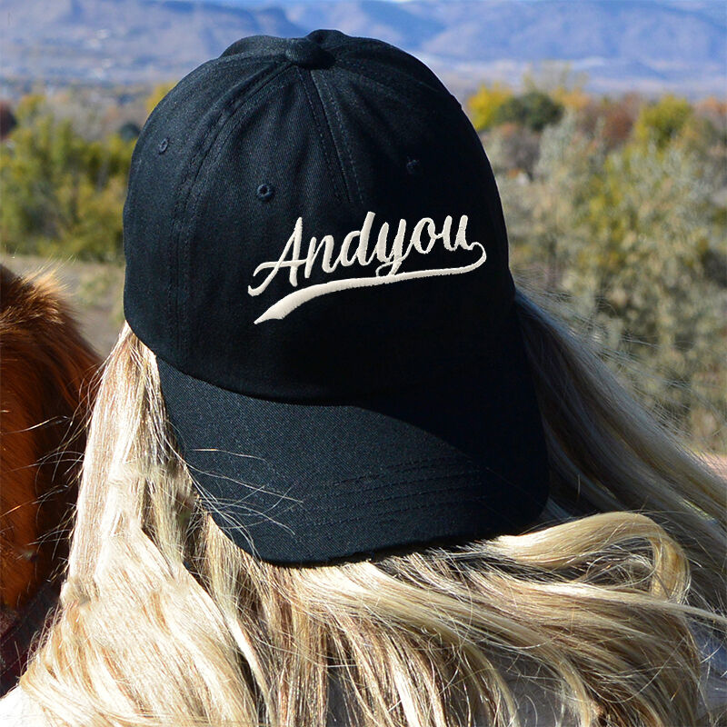 Personalized Embroidered Hat With Custom Text For Friends