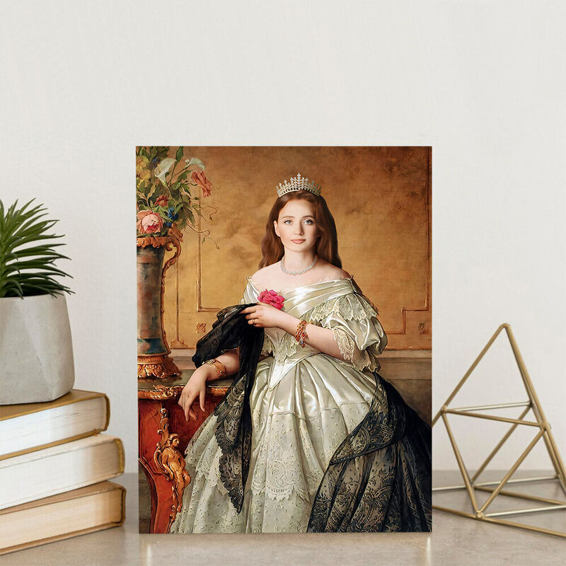 Custom Royal Portrait from Head Photo Custom Women Portrait