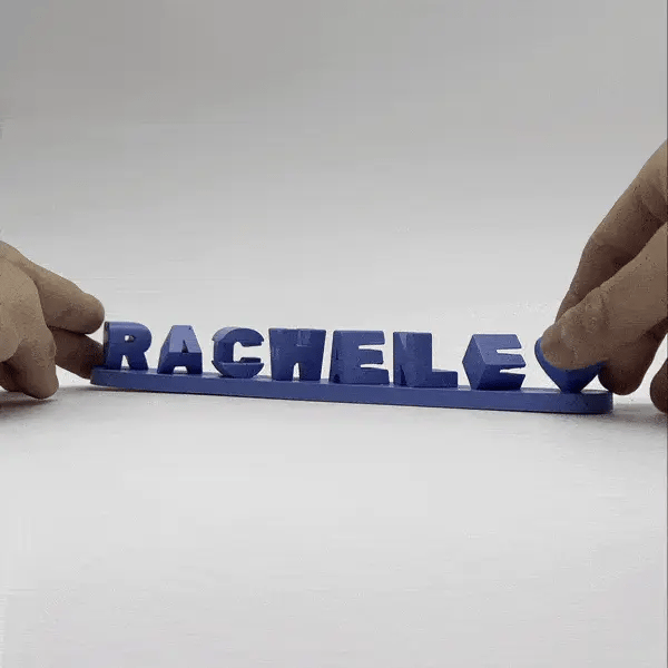 Doppelname Phantasie Liebe 3D Druck Süßes Geschenk für Frau