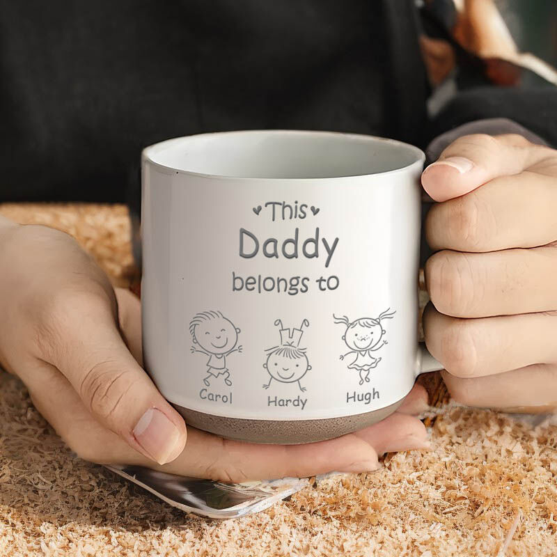 Gepersonaliseerde keramische mok Op maat gemaakt met kinderstijl en naam Warm cadeau voor Kerstmis