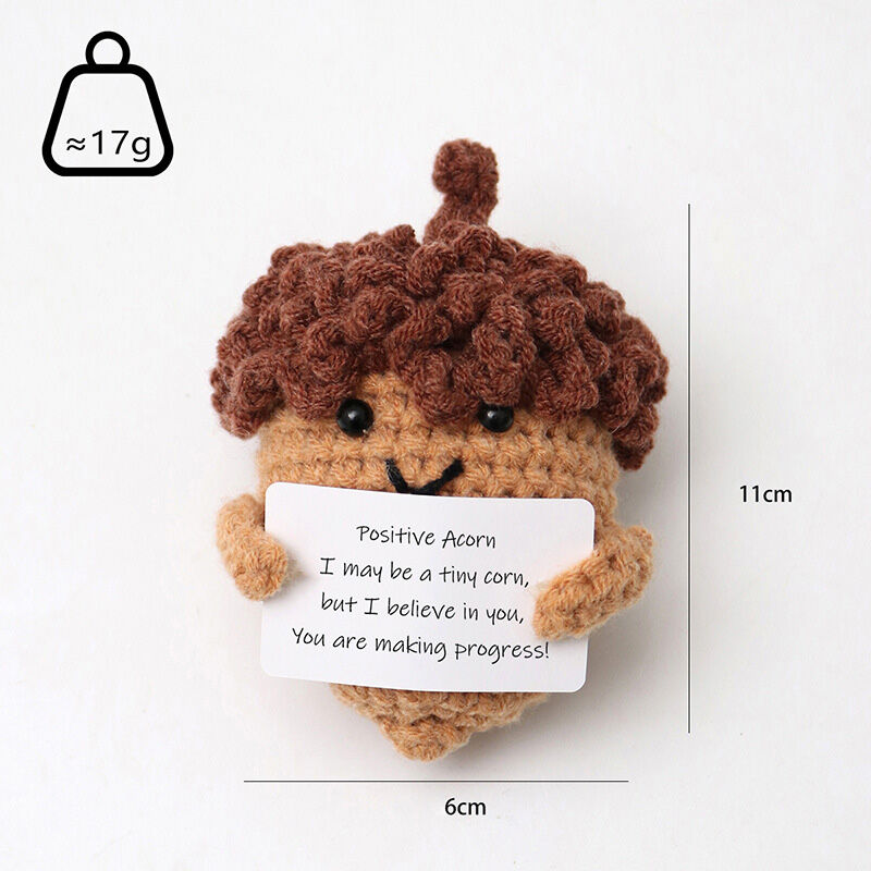 Handmade Crochet Acorn Positive Doll Lovely Present for Your Family