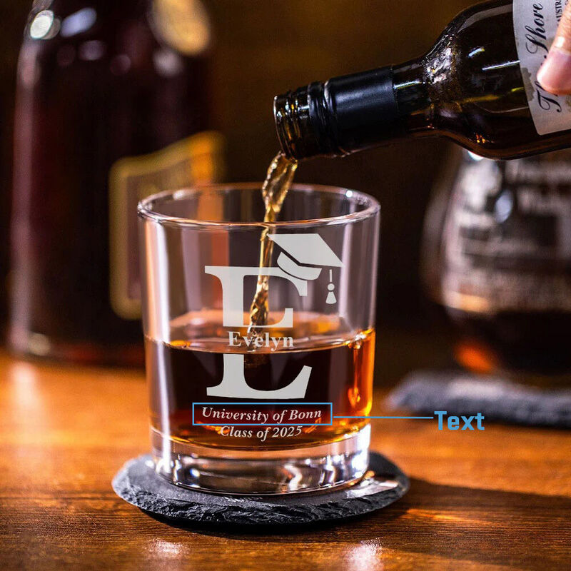 Personalized Name Whiskey Glass Creative Gift for Graduation