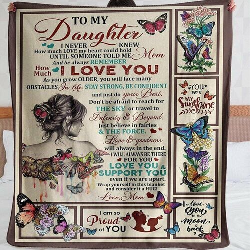 Personalized Love Letter Blanket to Dear Daughter from Mom