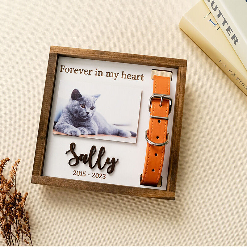 Personalized Pet Collar Photo Frame Memorial Gift For Cute Pets