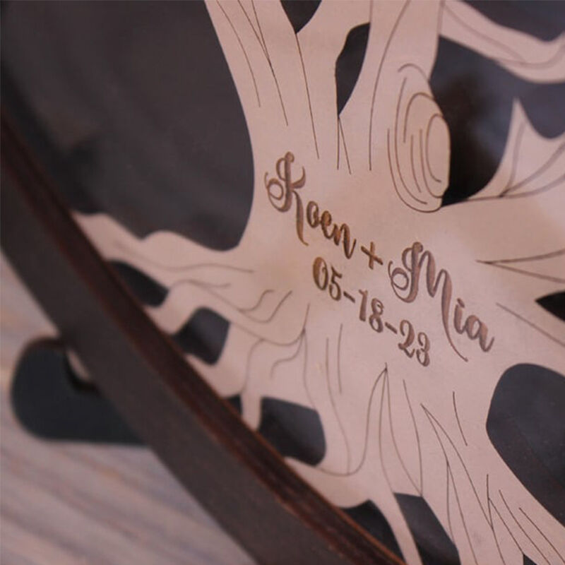 Livre d'or de mariage rond personnalisé avec feuillets Cadeau chaleureux