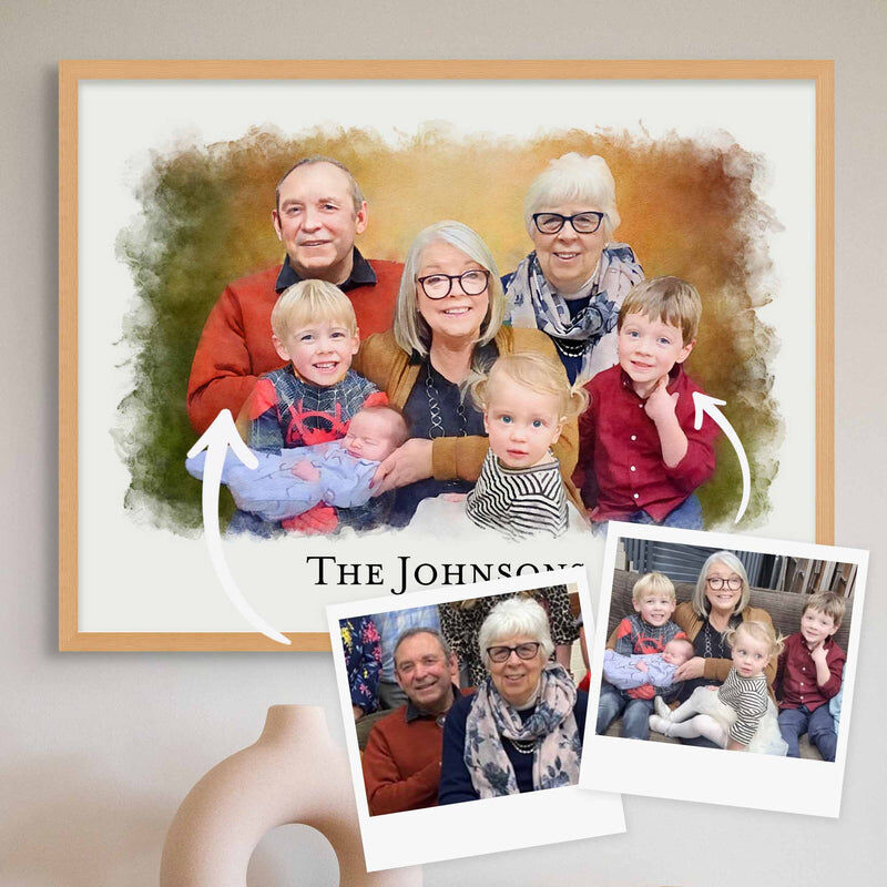 Personalisierter Fotorahmen im Portrait für Ihre Lieben