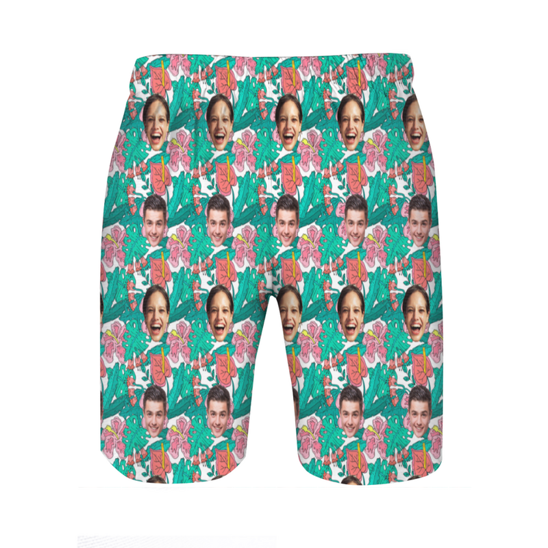 Gepersonaliseerde foto Herenstrandshorts Boeiend cadeau voor lieve vriend