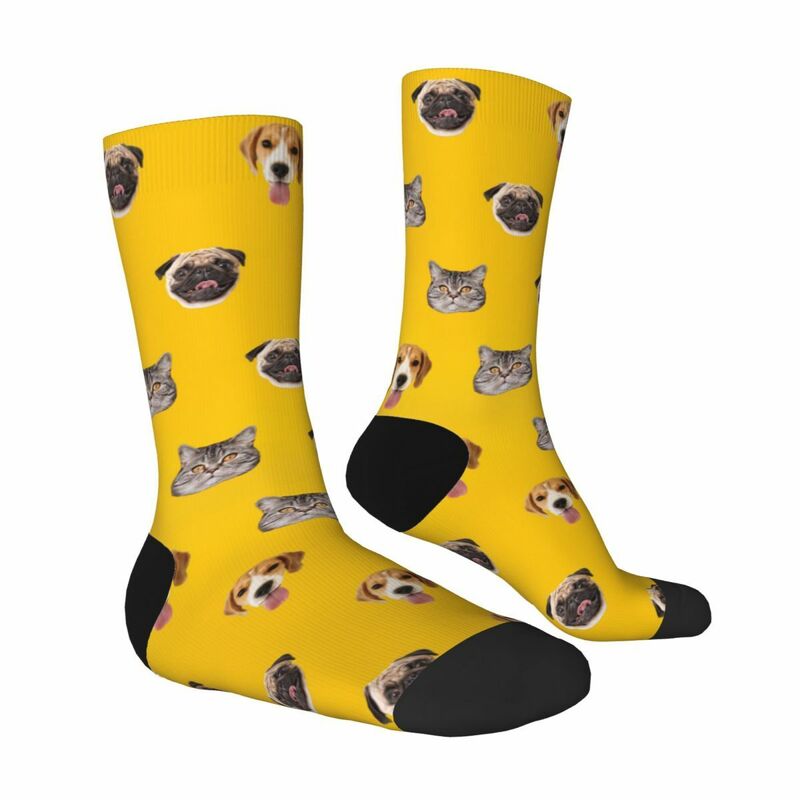 Calcetines Personalizados Cara con Múltiples Fotos de Mascotas Calcetines Medias Divertidos para Mascotas Regalo de Familia
