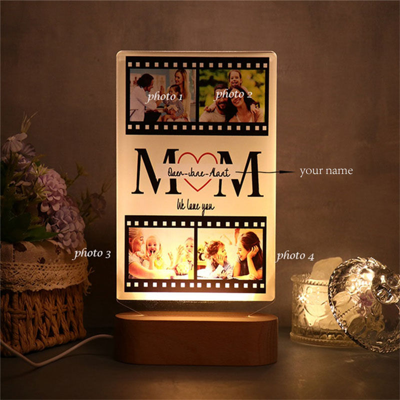 Personalized Picture Night Light Film Style Funny Gift for Mother