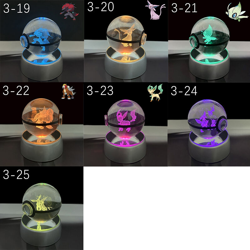 3D Crystal Ball Night Light Cute Animals Pattern Beautiful Gift for Dear Family