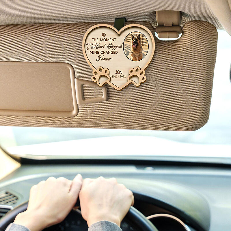 Personalized Car Visor Clip Custom Pet Photo Clip Sympathy Gift for Pet Owners