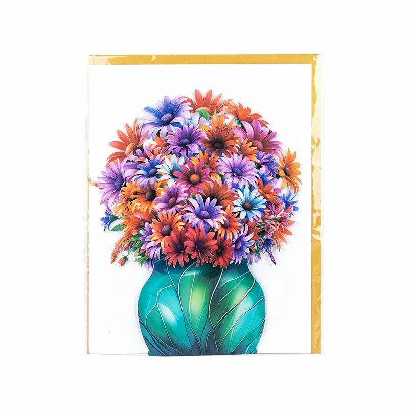 3D Pop Up Card Flourish Blooming Bouquet Art Design Perfect Gift for Mother's Day