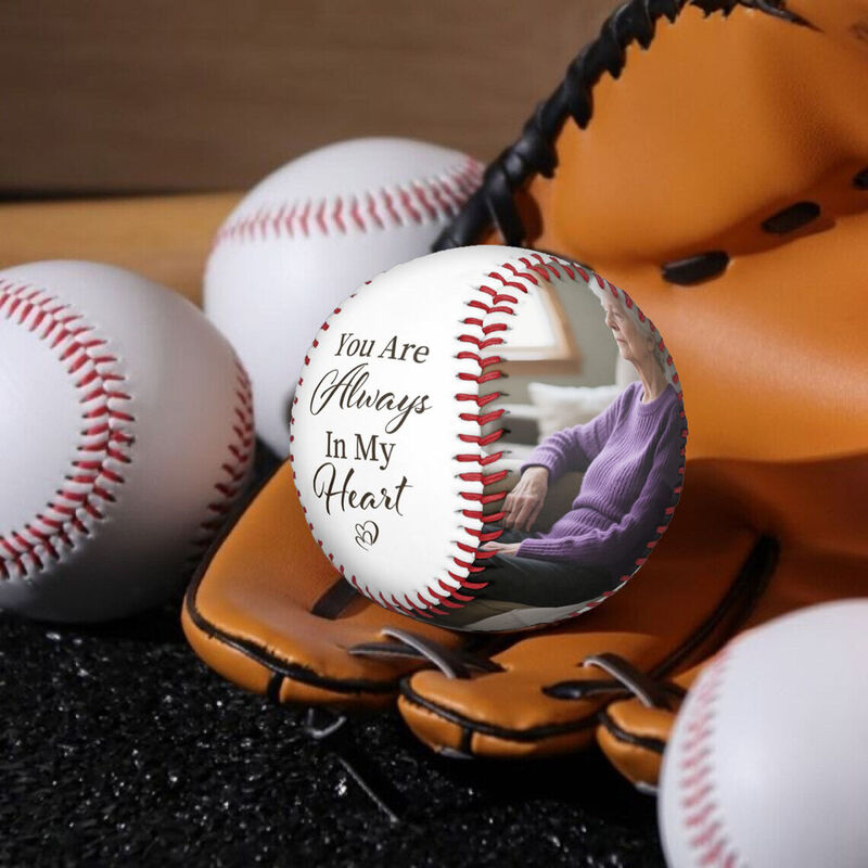 "You're Always in My Heart" Personalized Baseball Memorial for Lost Loved Ones for Christmas