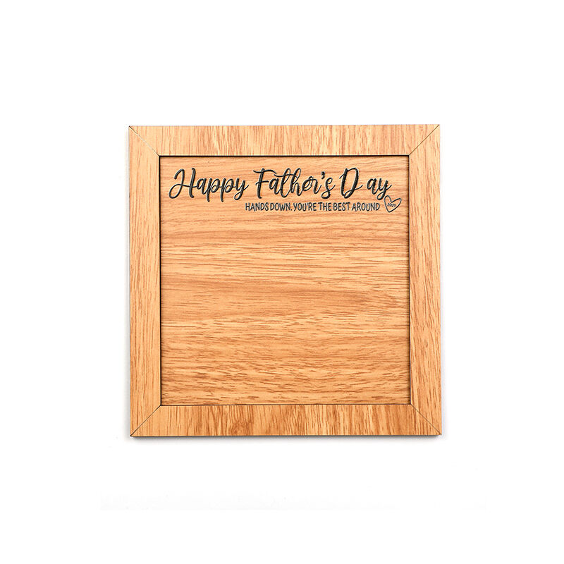 Father's Day Gift Best Daddy Hands Down Child Handprint Frame DIY Present