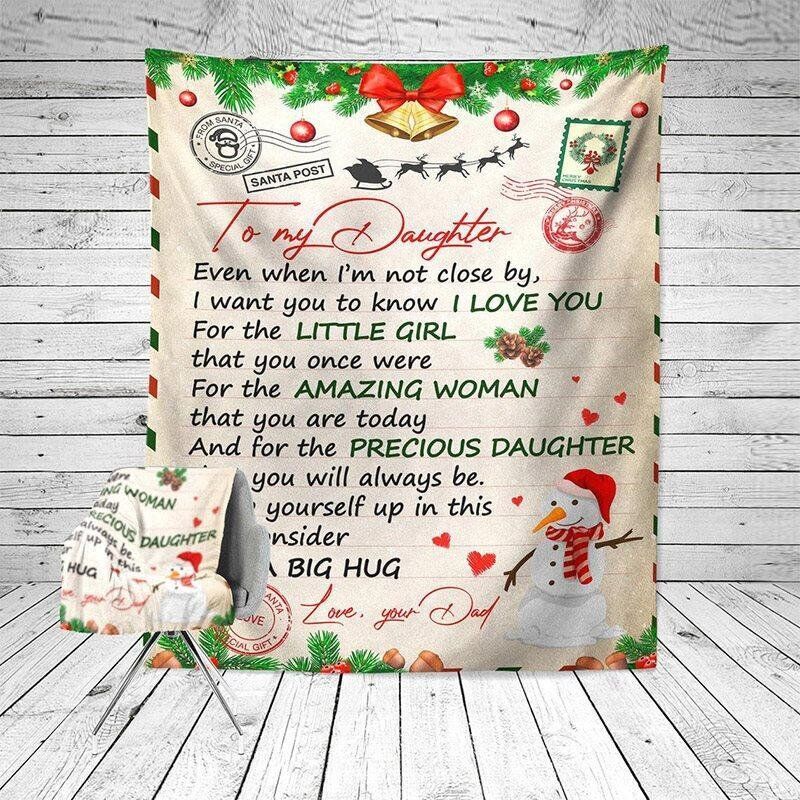 Personalized Love Letter Blanket to My Daughter from Your Amazing Dad