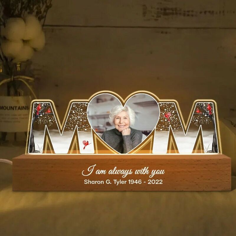 Personalized Letter Lamp Custom Photo Commemorative Mother's Day Gift