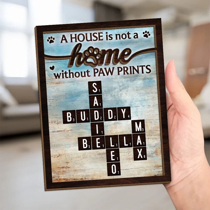 Personalized Scrabble Frame A House Is Not A Home without Paw Prints Creative Gift for Pet Lovers