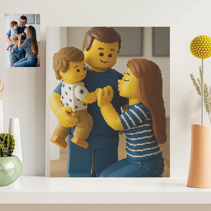 Personalisiertes Bild Diamant Malerei Wertvolles Geschenk für Ihre Familie