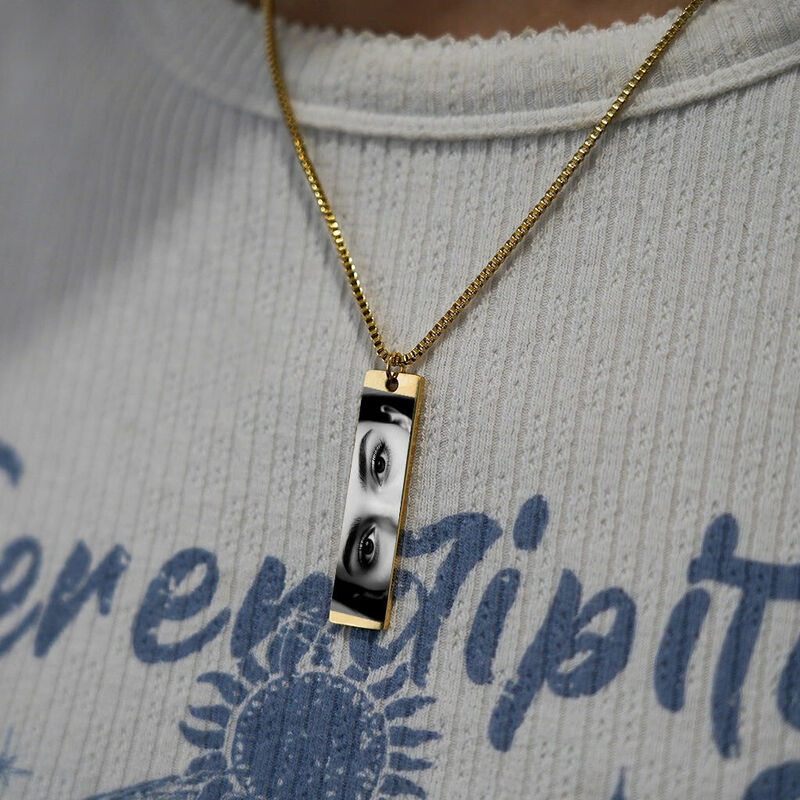 Collar con foto de ojo personalizado, regalo exquisito para niñas