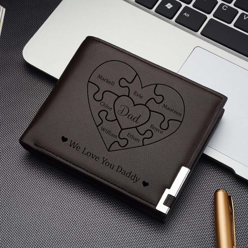 Personalized Ultra-thin Heart-shaped Puzzle Wallet
