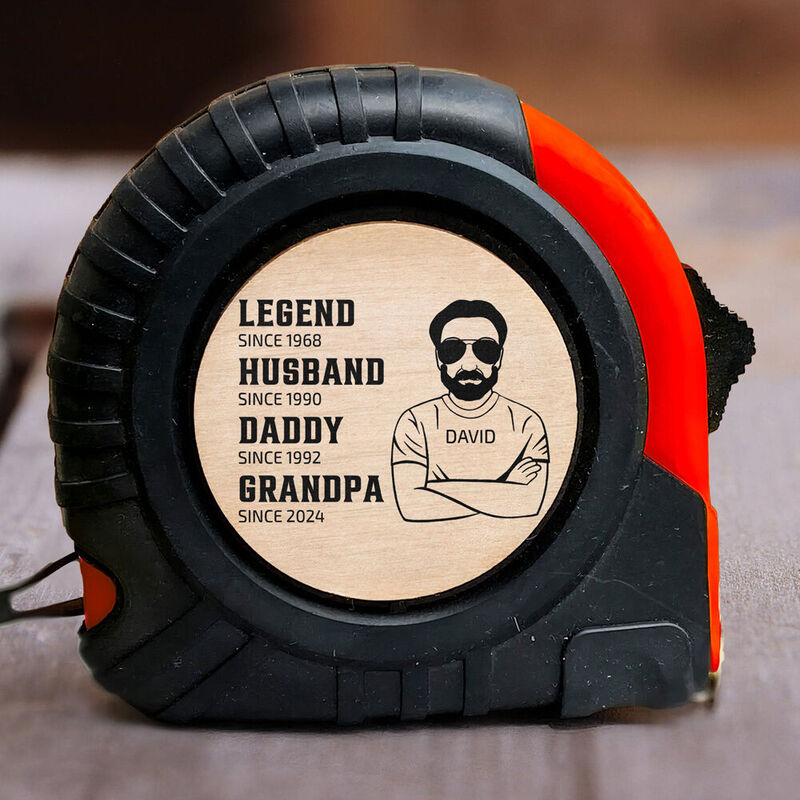 Ruban à mesurer personnalisé "Légende Mari Papa Grand-père" Cadeau pour Grand-père