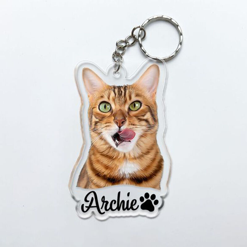 Personalized Acrylic Photo Keychains For Pet Lovers