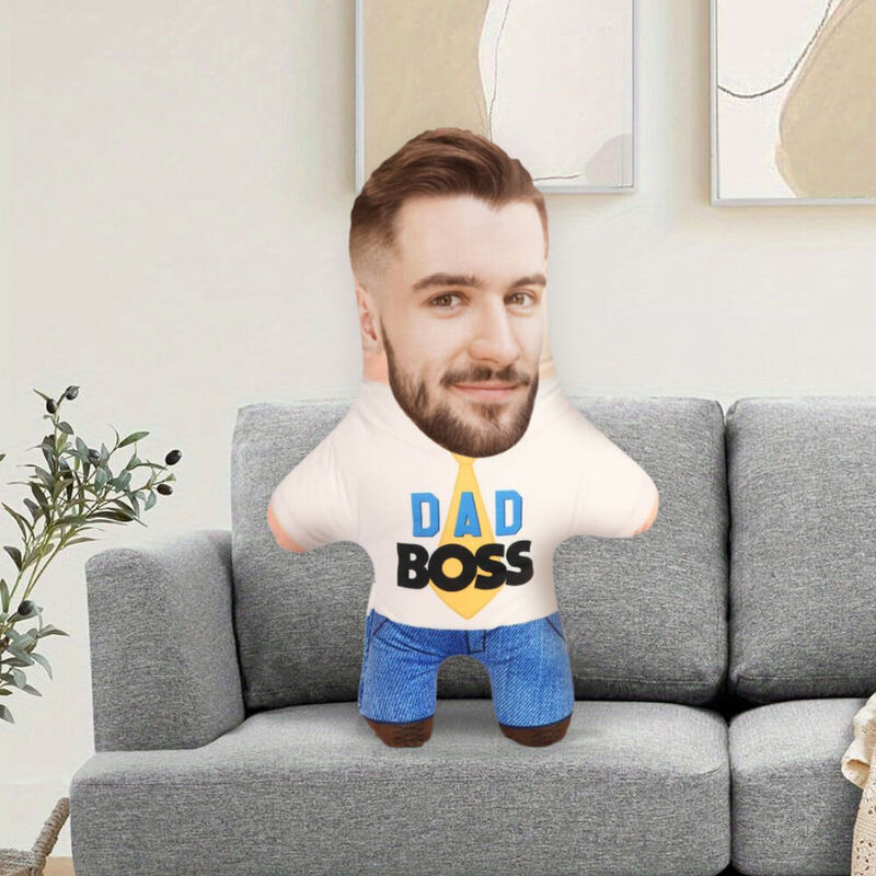 Coussin Oreiller personnalisé Papa Boss Cadeau amusant