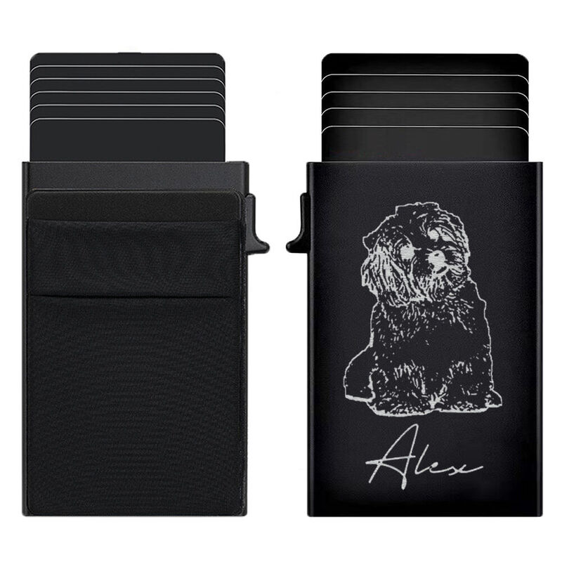 Personalized Pop up Card Holder Custom Sketch Photo Cute Gift for Pet Owners