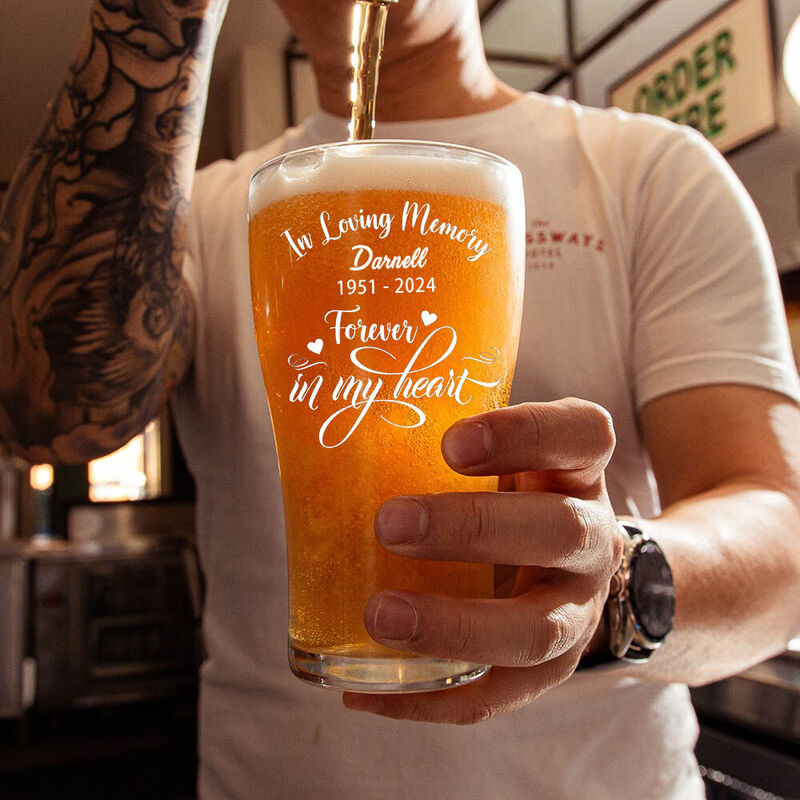 Bicchiere da birra con nome personalizzato con data personalizzata Meraviglioso regalo per la famiglia
