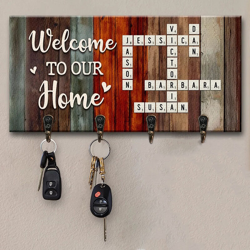 Porte-clefs personnalisé Motif Scrabble Parfait Cadeau Décoratif pour la Famille