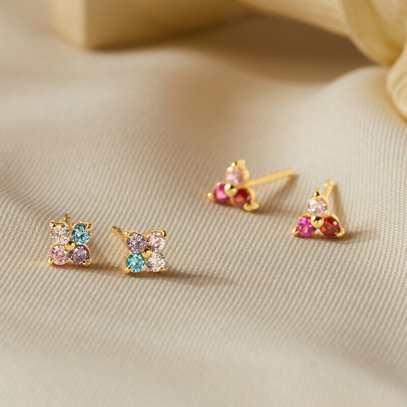 Personalized Birthstone Earrings Exquisite Birthday Gift