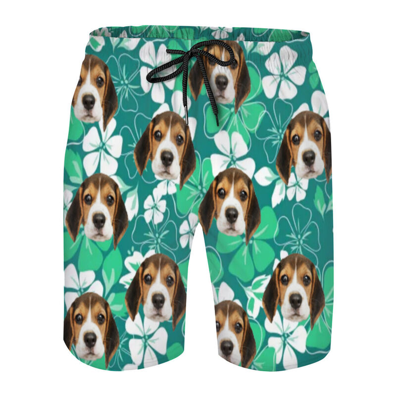 Personalized Picture Men's Beach Shorts Beautiful Gift for Family