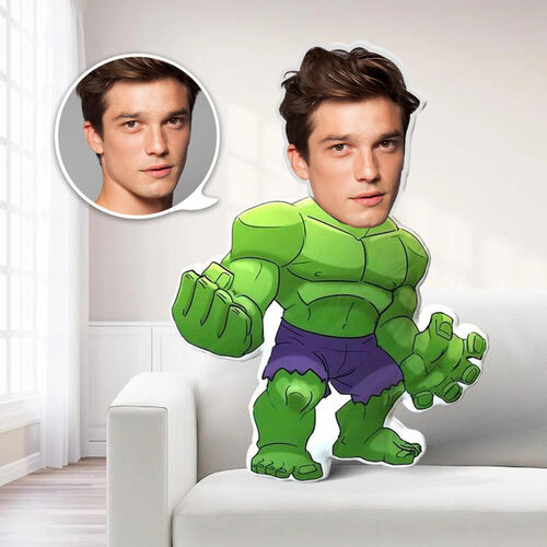 Custom Face Pillow Hulk Minime Pillow Personalized Photo Pillow Funny Gifts