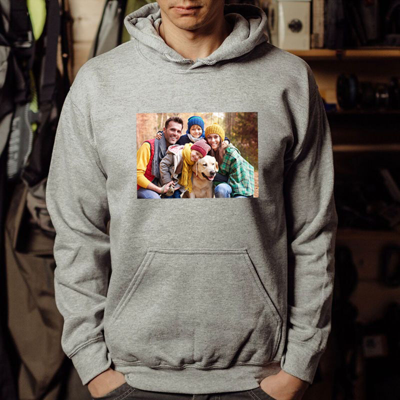 Personalized Hoodie with Custom Picture Minimalist Gift for Father