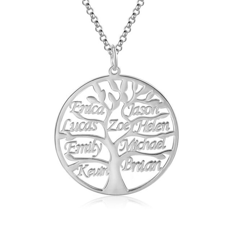 "Stammbaum" Personalisierte Familie Halskette mit Namen
