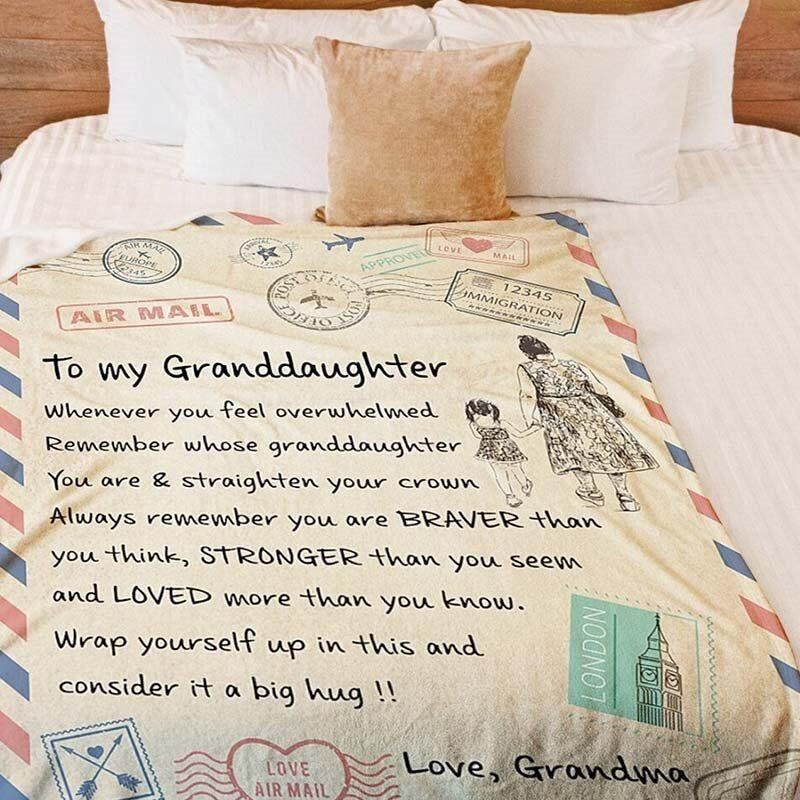 You are Sweet Baby”Personalized Love Letter Blanket for Granddaughter from Grandma