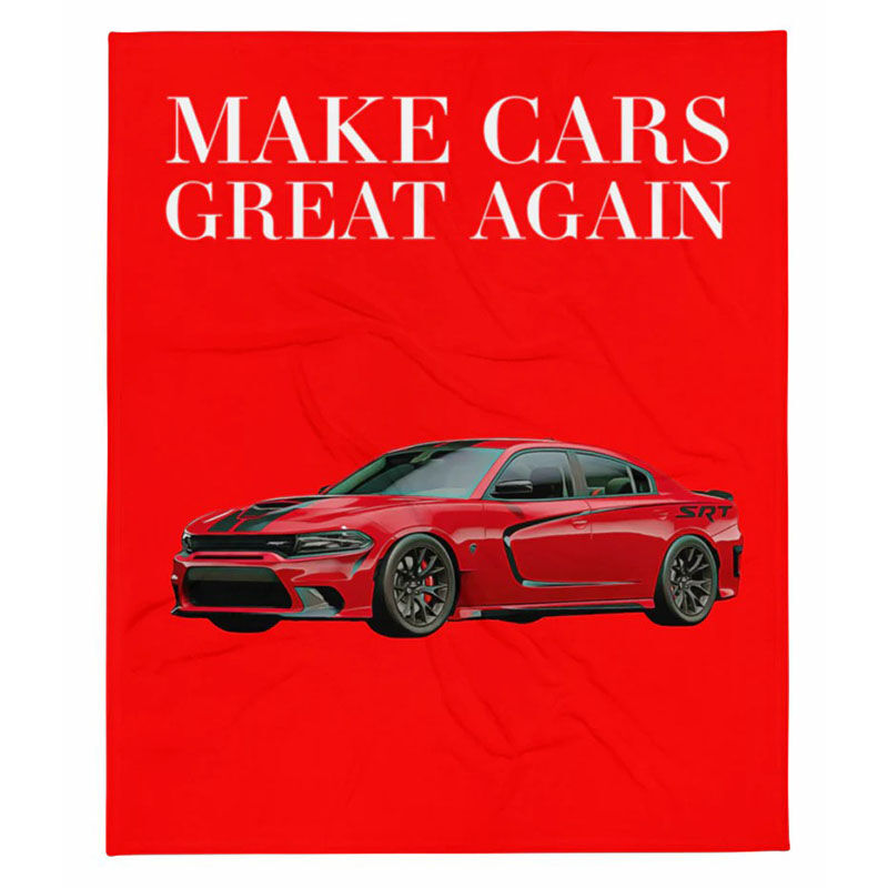 Custom Photo Blanket Warm And Unrestrained Gift for Brother "Make Cars Great Again"