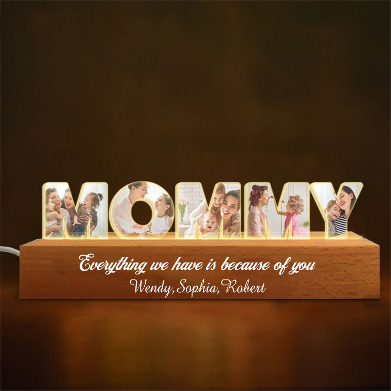 Personalized Led Letter Light Custom Photo Warming Mother's Day Gift