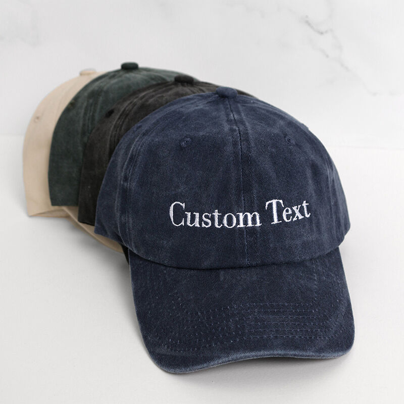 Personalized Hat Custom Embroidered Text Design Your Own Meaningful Gift for Loved One