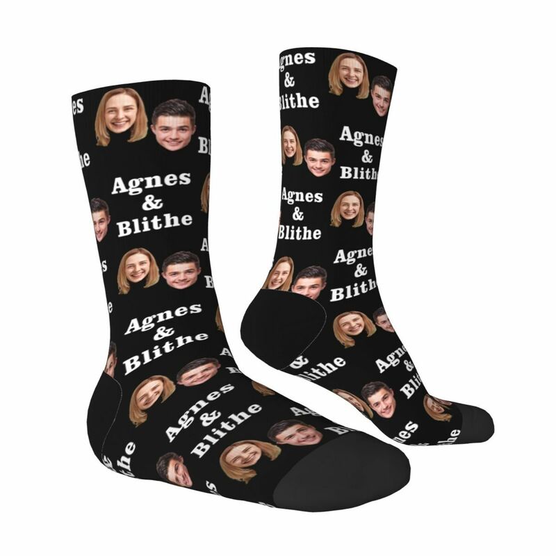 Personalized Face Socks Can be Added with Photos and Text as a Gift for Couples